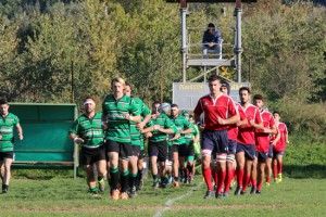 Union rugby - Emergenti Cecina - L'ingresso in campo