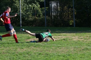 Union rugby - Emergenti Cecina - La meta di Dattilo (Viterbo)