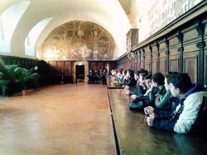 Viterbo - Studenti nel monastero di santa Rosa