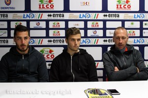 Sport - Calcio - Viterbese - Da sinistra: Nuvoli, Perocchi e Nofri