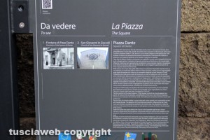 Viterbo - Piazza Dante - Il cartello turistico
