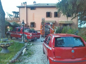 Viterbo - Appartamento in fiamme tra Tobia e San Martino