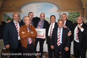 Fabrica di Roma - Il pranzo sociale del Sodalizio - La premiazione del capofacchino Sandro Rossi