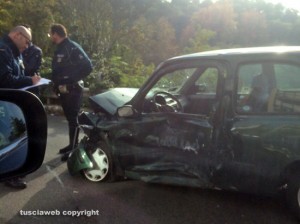 Viterbo - L'incidente sulla Cassia sud