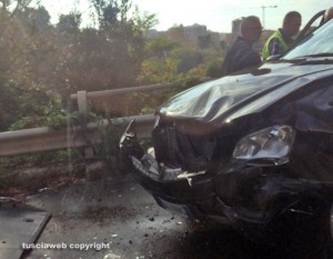 Viterbo - L'incidente sulla Cassia sud 