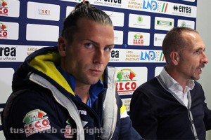 Sport - Calcio - Viterbese - Federico Nofri e Alessandro Romeo dopo il match contro il Trastevere