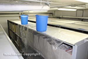 Viterbo - Perdite d'acqua all'archivio di stato