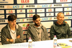 Sport - Calcio - Viterbese - Da sinistra: Riccardo Pandolfi, Luca Belcastro e Federico Nofri