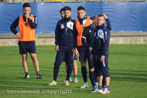 Sport - Calcio - Viterbese - Il riscaldamento della squadra prima del match