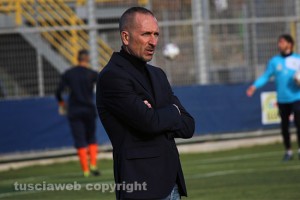Sport - Calcio - Viterbese - L'allenatore Federico Nofri durante il match contro l'Olbia