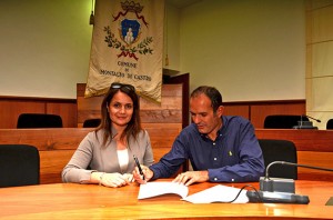 Laura-Piroli con il sindaco Sergio Caci