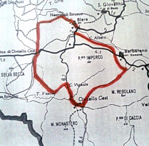 La mappa delle Passeggiate etrusche