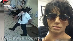 Operazione The Mask - I rapinatori in azione e a fianco la maschera