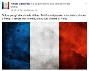 Strage di Parigi - La solidarietà di Nicola Zingaretti su Facebook