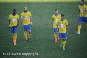 Sport - Calcio - Viterbese - Da sinistra Babacar, Nohman, Neglia e Nuvoli