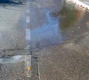 Bolsena Viale Santa Maria - La perdita d'acqua