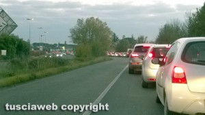 Viterbo - Traffico in tilt sulla Cassia nord