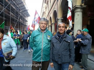 I leghisti viterbesi a Bologna con Salvini, Meloni e Berlusconi