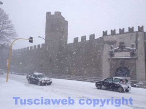 Viterbo sotto la neve