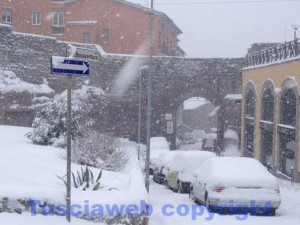 Viterbo sotto la neve