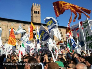I leghisti viterbesi a Bologna con Salvini, Meloni e Berlusconi