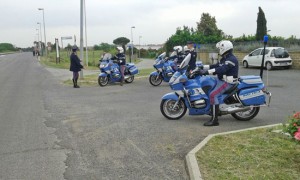 Polizia stradale in azione