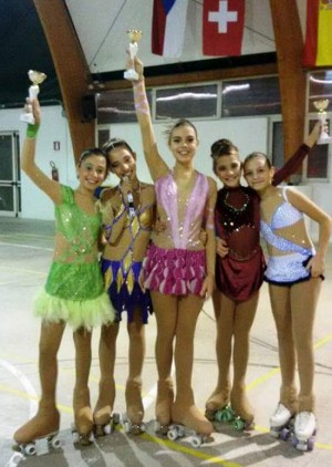 Sport - Pattinaggio artistico - Libertas Pilastro - Francesca C., Francesca T., Elisa, Ludovica e Laura