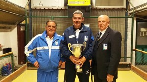 Sport - Bocce - La premiazione di Stefano Tommasi, vincitore del "Sesto trofeo Comitato"