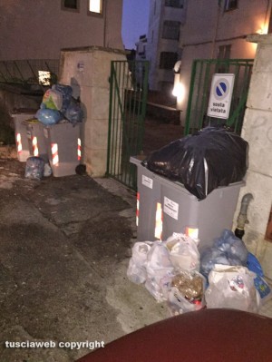 Viterbo - Rifiuti in via del Paradiso