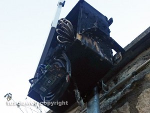 Viterbo - Il varco a fuoco in via Chigi
