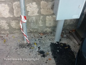 Viterbo - Il varco a fuoco in via Chigi