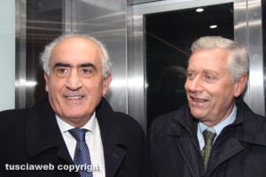 Alvaro Ricci e Leonardo Michelini nell'ascensore di valle Faul