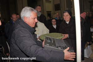 Viterbo - Monastero di santa Rosa - Il presidente del sodalizio dei facchini, Massimo Mecarini