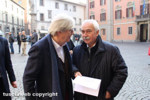 Viterbo - Sgarbi e Sposetti alla mostra
