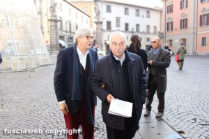 Viterbo - Sgarbi e Sposetti alla mostra