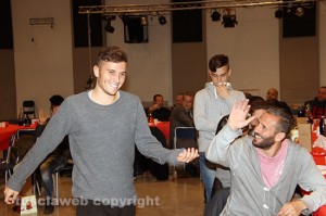 Sport - Calcio - Viterbese - Andrea Perocchi e Marco Pomante durante la cena all'oratorio Grandori