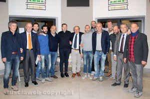 Sport - Calcio - Viterbese - I vertici societari assieme allo staff tecnico all'oratorio Grandori