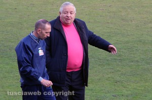 Sport - Calcio - Viterbese - Il patron Piero Camilli con Federico Nofri