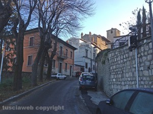 Viterbo - Il varco a fuoco in via Chigi