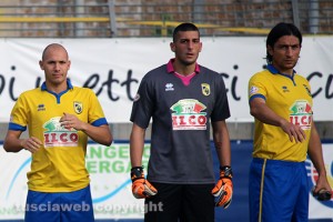 Sport - Calcio - Viterbese - Da sinistra: Fè, Pini e Scardala