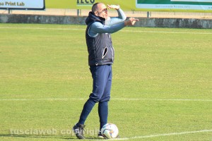 Sport - Calcio - Viterbese - L'allenatore Federico Nofri durante l'allenamento di ieri