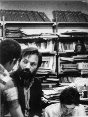 Carlo Porciani nello studio Dami