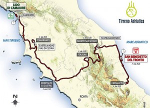 Sport - Ciclismo - Il percorso della Tirreno-Adriatico 2016