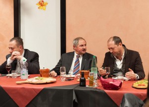 A sinistra il presidente Confimprese Italia di Viterbo, Gianfranco Piazzolla, al centro il segretario generale Giancarlo Bandini