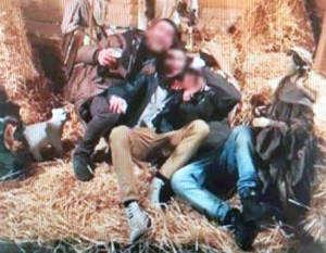 Viterbo - I vandali nel presepe di piazza del Comune