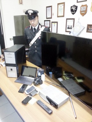 Capranica - La refurtiva recuperata dai carabinieri 