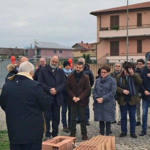 Tuscania - Prima pietra dell'asilo Nido - Riccardo Valentini, Rita Visini, Fabio Bartolacci