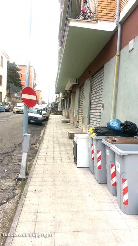Viterbo - Rifiuti in via Oslavia