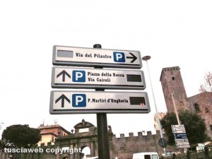 Viterbo - Parcheggi con i sensori non funzionanti