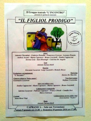 Capranica - Il Figliol prodigo